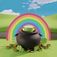 St Patricks Day Rainbow GIF by AshleyBlanchette