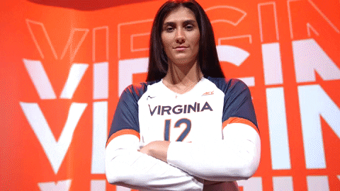 Volleyball Uva GIF by Virginia Athletics