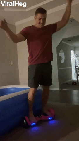 Dad Hilariously Tests Out Daughters Hoverboard GIF by ViralHog