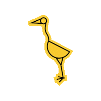 Yellow Bird Sticker by Cranbrook Art Museum