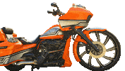 Harley Davidson Orange Sticker by PRV Audio