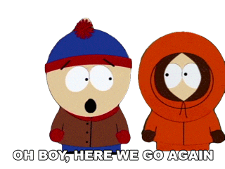 Oh Boy Here We Go Sticker by South Park