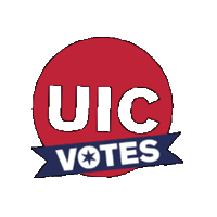 UICSLCE vote uic civic engagement uic flames Sticker