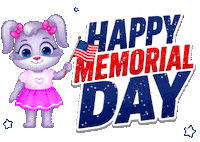 Happy American Flag Sticker by Lucas and Friends by RV AppStudios
