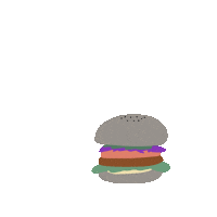 2828akko hamburger ハンバーガー akko38 パーカー Sticker