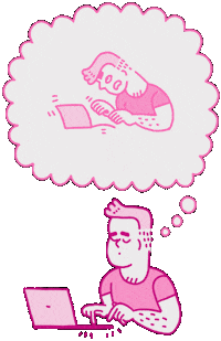 Monday Lunes Sticker by Gabriel Ebensperger