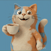Coffee Time Cute Cat GIF