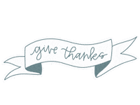 Give Thanks Banner Sticker by Kindel at Willow White