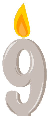Flickering Nine Years Sticker