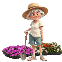 Spring Planting Flowers Sticker