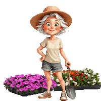 Spring Planting Flowers Sticker
