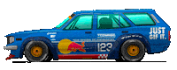 Car Racing Sticker by kneapolitan
