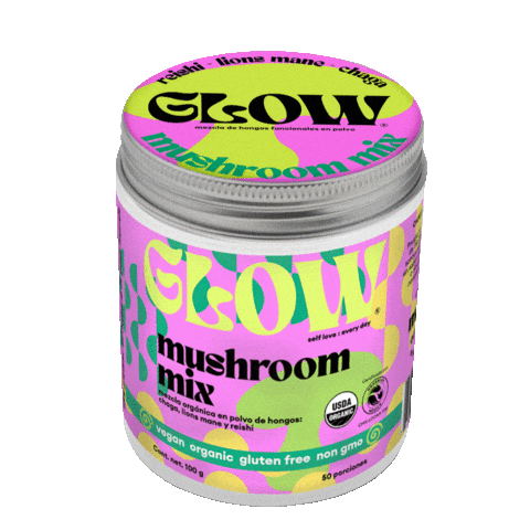 GLOWSuperfoods giphyupload glow adaptogens mushroommix Sticker