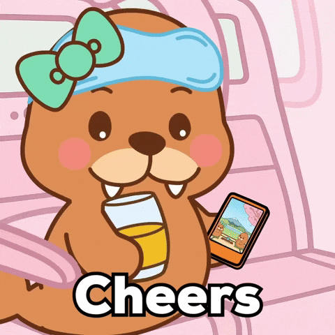Cheers Chilling GIF by FROSTYS