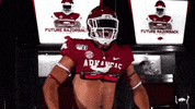 Yelling College Football GIF by Arkansas Razorbacks