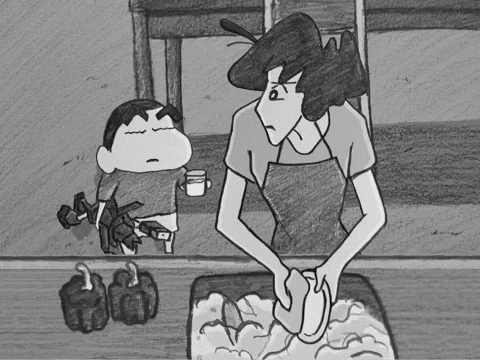 Shin-chan Lazy Chore – Watering the Plants Mischie