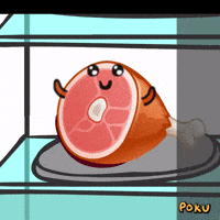 Eat Me Ham GIF by Poku Meow