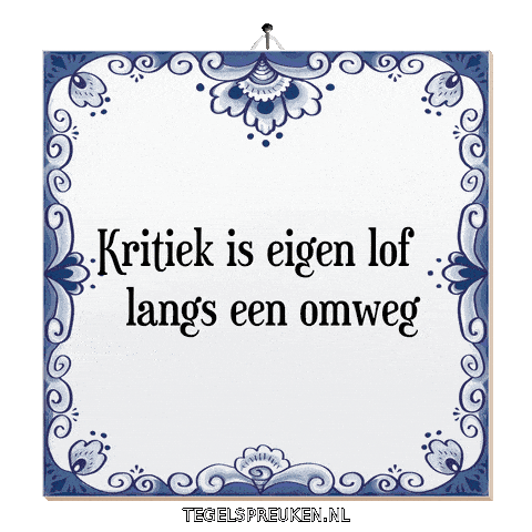 Spreuk Reflectie Sticker by Tegelspreuken.nl