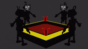Telletec television robot skull skeleton GIF