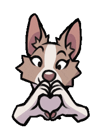 In Love Dog Sticker