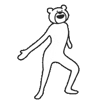 dance bear Sticker by takadabear