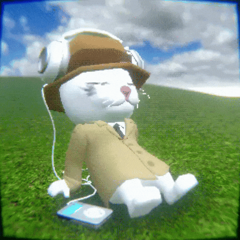 Chilling Blue Sky GIF