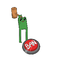 Frog Banish Sticker by fwogs
