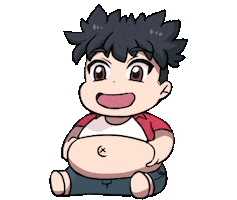 Happy Belly Sticker by Jin