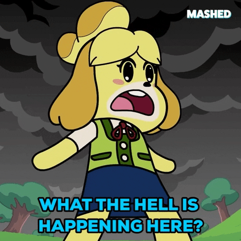 Shocked Animal Crossing GIF by Mashed