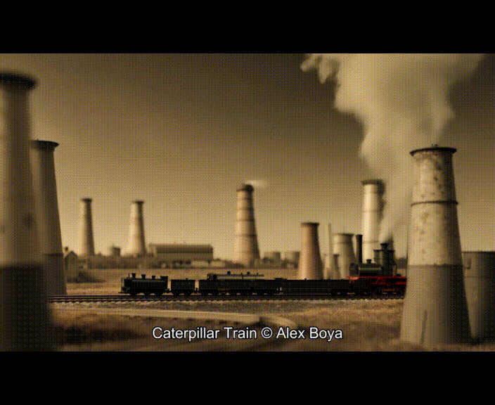 Turbine Caterpillar Train GIF by Alex Boya