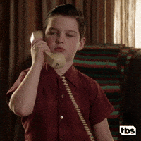 Calling Sheldon Cooper GIF by TBS Network