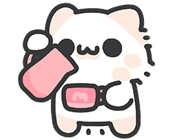 Good Morning Cat Sticker by MYAOWL
