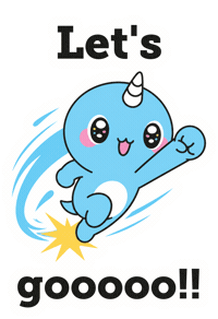 Excited Lets Go Sticker by Naru Naru