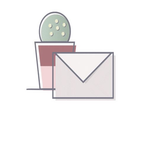 KimiKinsey giphygifmaker letter cactus mail Sticker