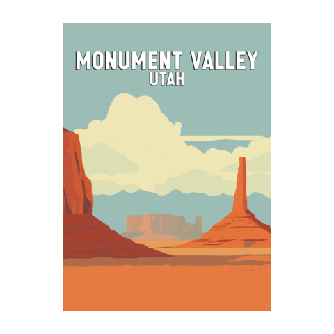 Monument Valley Utah Sticker by Utah'sCanyonCountry