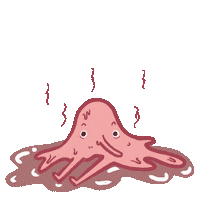 SarahCadavid scared blood smell blob Sticker