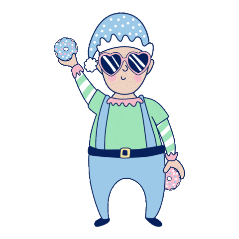 Christmas Santa Sticker by Doughnut Time UK