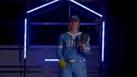 Toss Up Softball GIF by UNC Tar Heels