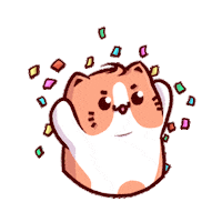 budjifriends party cats confetti toto Sticker
