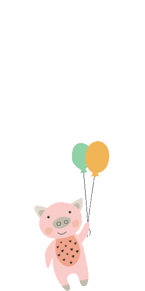 Pig Balloon Sticker by kokiboo_de