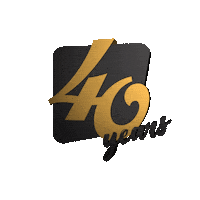 ECIUSA eci 40 eci black and gold 40 eci 40 years 2025 Sticker