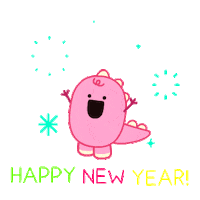 Jumping New Year Sticker by DINOSALLY