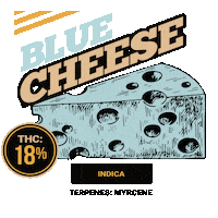Blue Cheese Art Sticker by High End Graphics