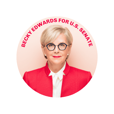 beckyforutah beckyforutah becky photo becky edwards beckyedwardsforussenate Sticker