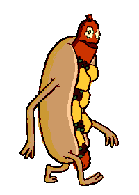 Hot Dog Monster Sticker by Rafa Rosa