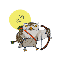 Sign Owl Sticker by patriciaoettel.illustration