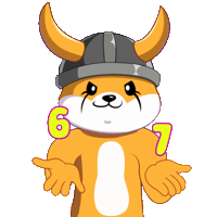 6 7 Crypto Sticker by FLOKI