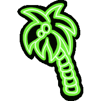 Palm Tree Neon Sticker