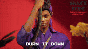 snackbloc gas mask burn it down snack bloc GIF