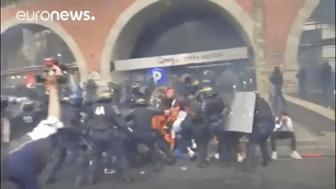 police protests GIF by euronews